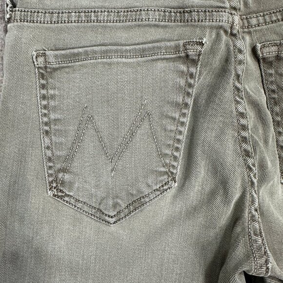 Mother Women's Size 26 x 29" The Looker Pop Skinny Jeans Green/Gray Low Rise - Picture 9 of 14